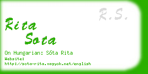 rita sota business card
